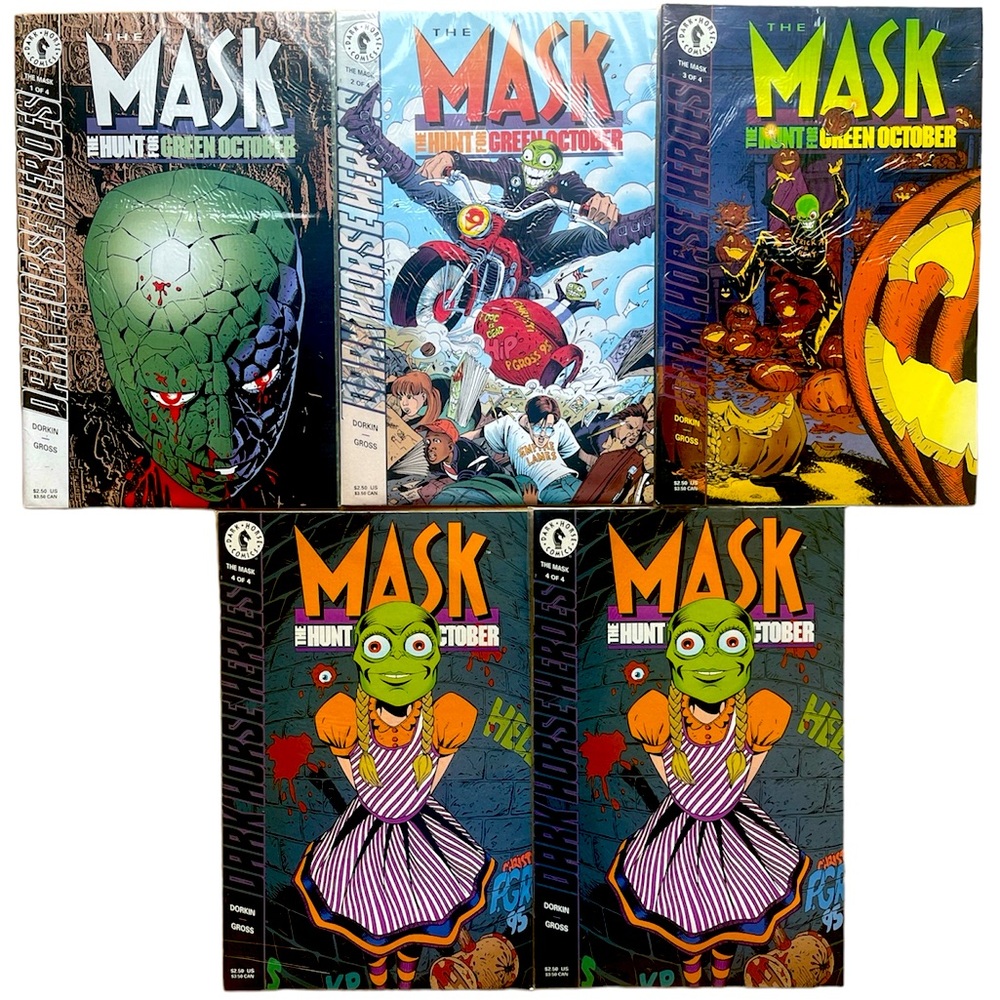 Dark Horse Comics THE MASK Hunt for Green October #1 2 3 4 / 5-Comic Book Lot